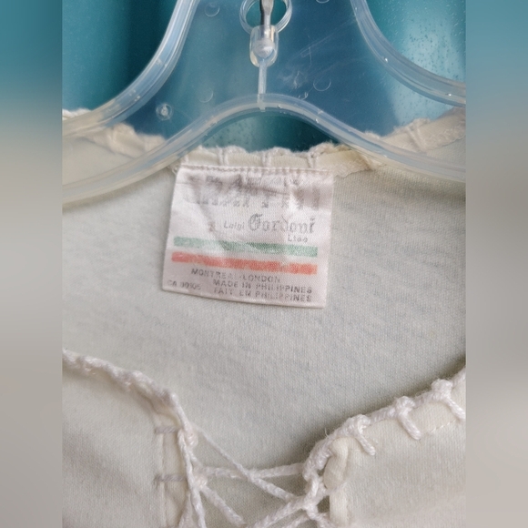 Vintage Laigi  Gordoni Graffiti White Short Sleeves Shirt Small - Picture 15 of 15